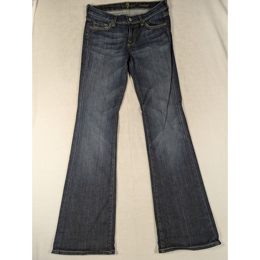 7 For All Mankind Original Bootcut Dark Blue Womens Jeans Size 26 - Picture 2 of 7